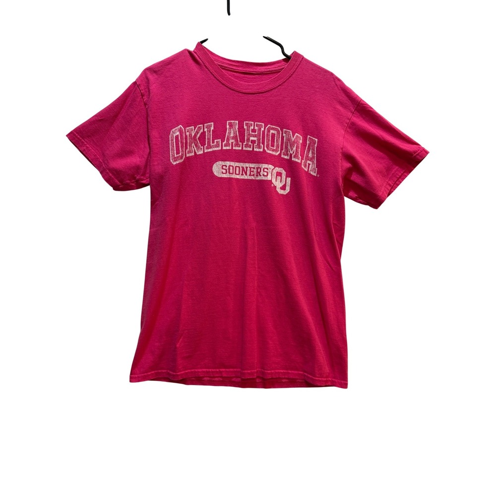 Oklahoma Sooners Pink Graphic T-Shirt Womens Medium OU NCAA Collegiate Fan Gear